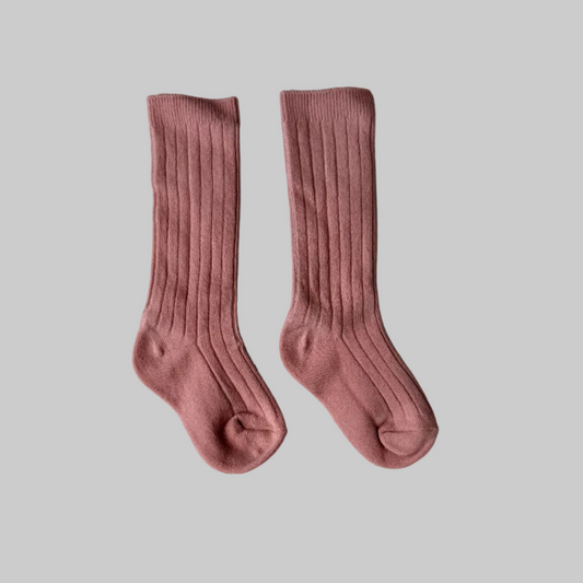 Pink-yellow Line Sock